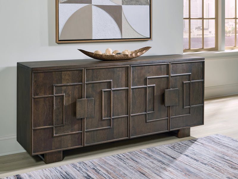 Evee Outdoor & More - Ashley Furniture - Cato Accent Cabinet - Accent Cabinet / Dark Brown - A4000682