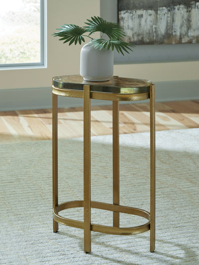 Evee Outdoor & More - Ashley Furniture - Porterville Accent Table - Accent Table / Gold Finish - A4000716
