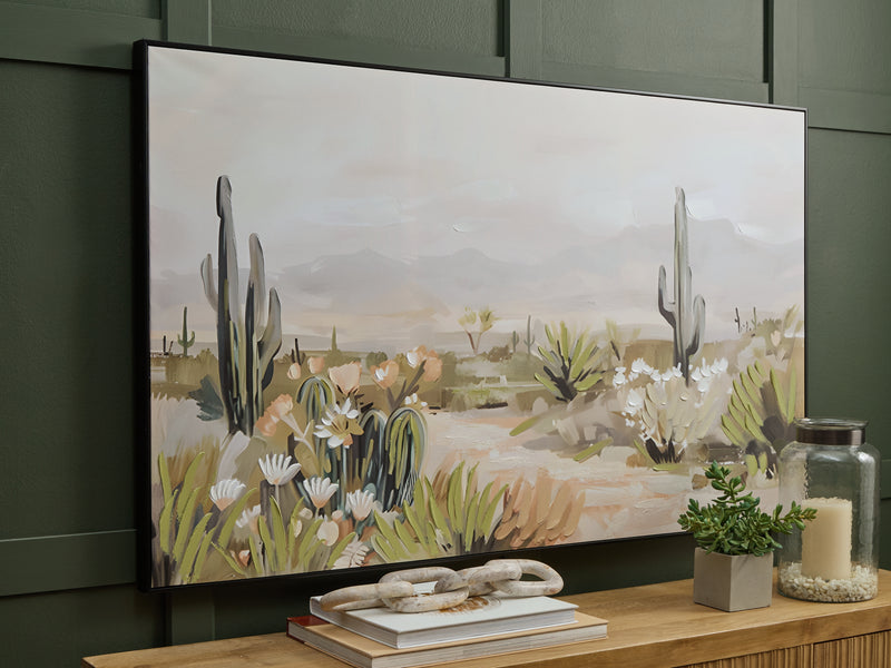 Evee Outdoor & More - Ashley Furniture - Sidworth Wall Decor - Wall Art / Green/Beige/Gray - A8000480