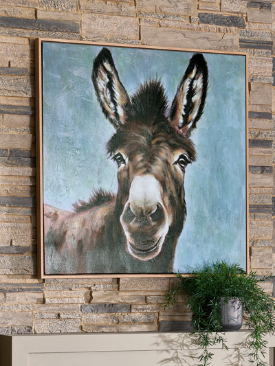 Evee Outdoor & More - Ashley Furniture - Landerton Wall Decor - Wall Art / Brown/Blue/White - A8000488