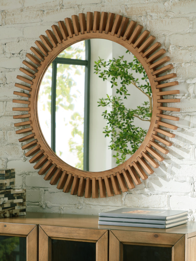 Evee Outdoor & More - Ashley Furniture - Tedwell Mirror - Accent Mirror / Brown - A8010410