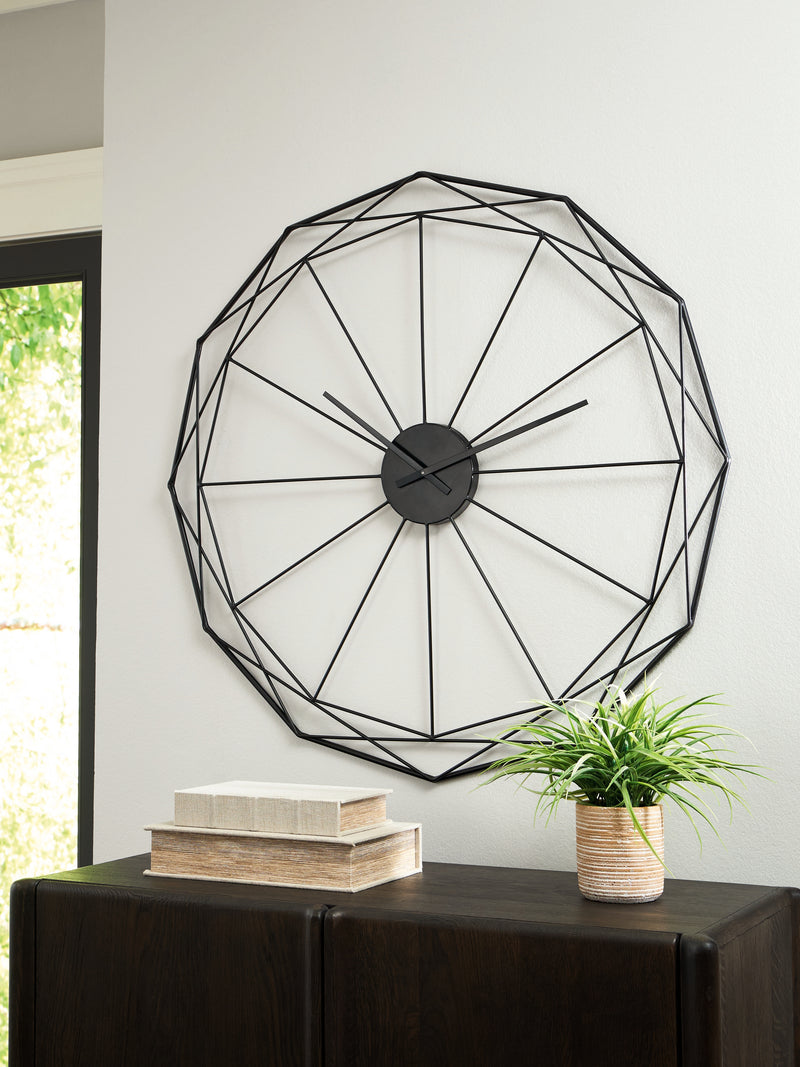 Evee Outdoor & More - Ashley Furniture - Arkthorne Wall Decor - Wall Clock / Black - A8010429