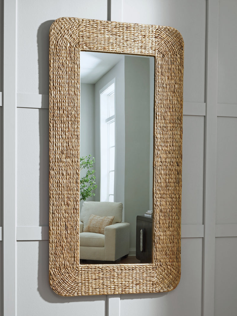 Evee Outdoor & More - Ashley Furniture - Norigan Mirror - Floor Mirror / Natural - A8010438