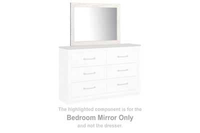 Evee Outdoor & More - Ashley Furniture - Gerridan Bedroom - Bedroom Mirror / White/Gray - B1190-36