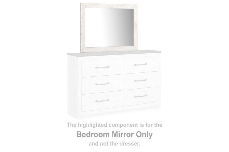 Evee Outdoor & More - Ashley Furniture - Gerridan Bedroom - Bedroom Mirror / White/Gray - B1190-36