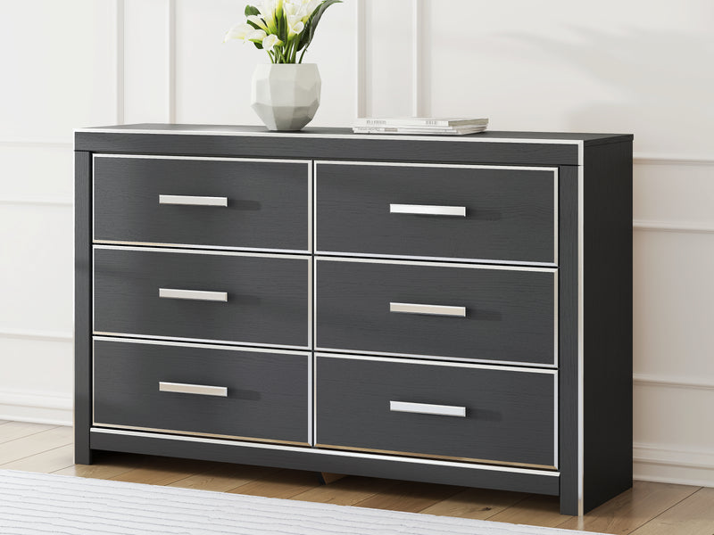 Evee Outdoor & More - Ashley Furniture - Zuraleus Bedroom - Six Drawer Dresser / Black - PCB3380-31