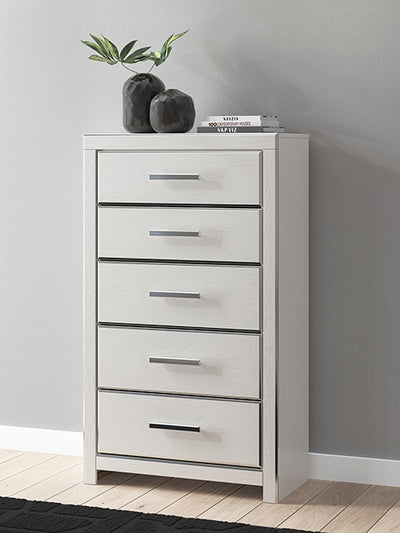 Evee Outdoor & More - Ashley Furniture - Zuraleus Bedroom - Five Drawer Chest / White - PCB3381-46