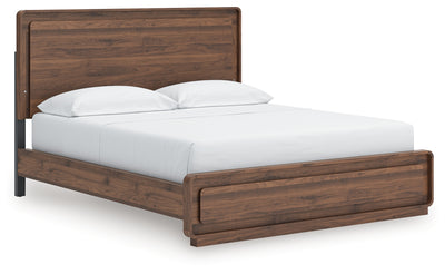 Evee Outdoor & More - Ashley Furniture - Fortlorn Bedroom - California King Panel Bed / Walnut Brown - PCB386B5