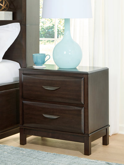 Evee Outdoor & More - Ashley Furniture - Vanmore Bedroom - King Storage Bed / Dark Brown - B479B6