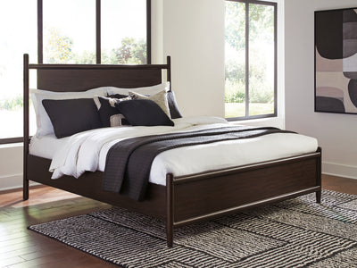 Evee Outdoor & More - Ashley Furniture - Dantenton Bedroom - King Panel Bed / Merlot - B611B6