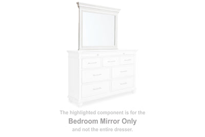 Evee Outdoor & More - Ashley Furniture - Kanwyn Bedroom - Bedroom Mirror / Whitewash - B777-36
