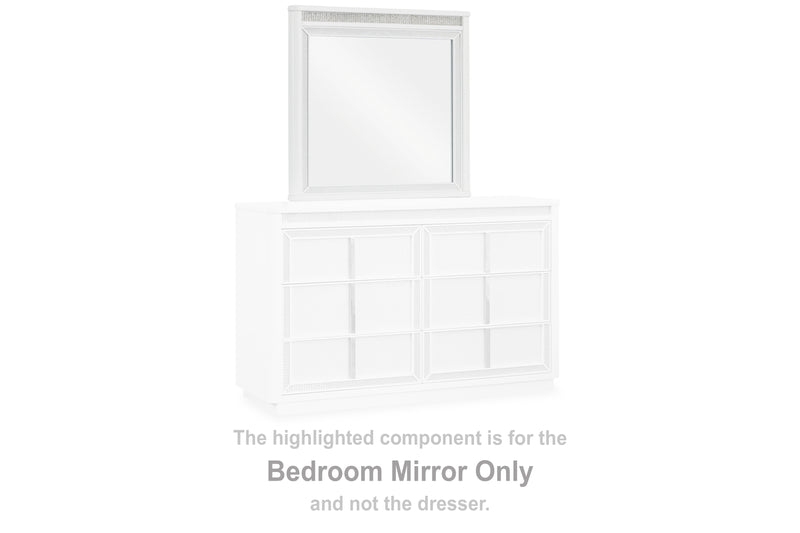 Evee Outdoor & More - Ashley Furniture - Chalanna Bedroom - Bedroom Mirror / White - B822-36