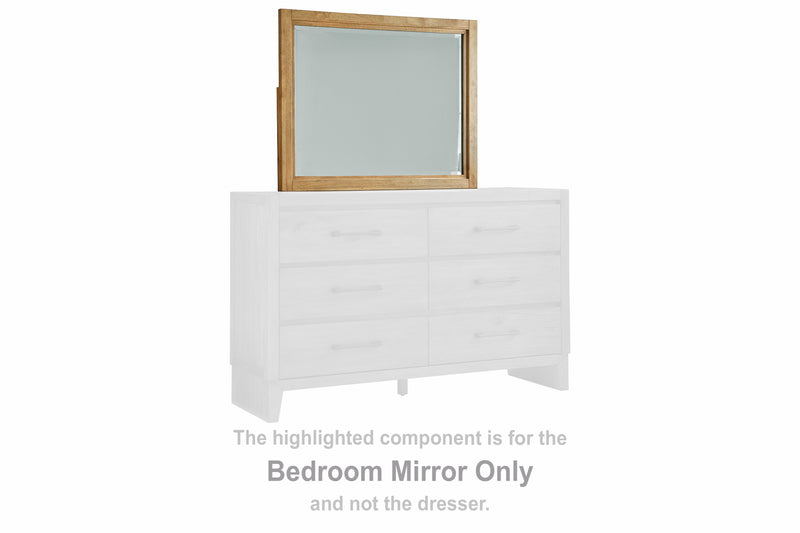 Evee Outdoor & More - Ashley Furniture - Sherbana Bedroom - Bedroom Mirror / Light Brown - B833-36