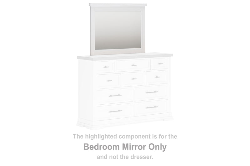 Evee Outdoor & More - Ashley Furniture - Ashbryn Bedroom - Bedroom Mirror / White/Natural - B844-36