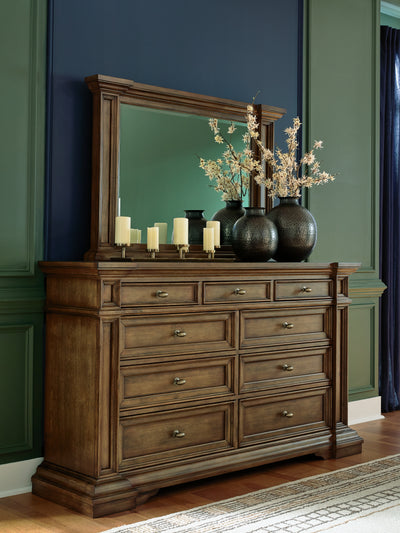 Evee Outdoor & More - Ashley Furniture - Frantanna Bedroom - Dresser and Mirror / Brown - PCB949B1