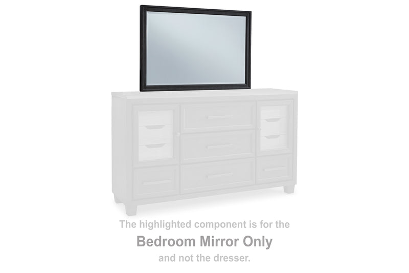 Evee Outdoor & More - Ashley Furniture - Foyland Bedroom - Bedroom Mirror / Black - B989-36