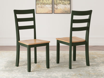 Evee Outdoor & More - Ashley Furniture - Gesthaven Dining Room - Dining Chair (Set of 2) / Natural/Green - D401-01X2