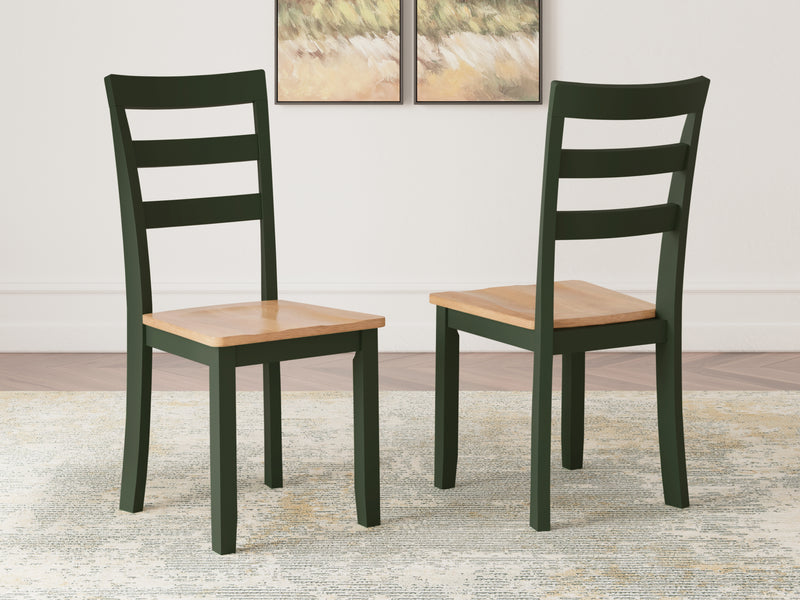Evee Outdoor & More - Ashley Furniture - Gesthaven Dining Room - Dining Chair (Set of 2) / Natural/Green - D401-01X2