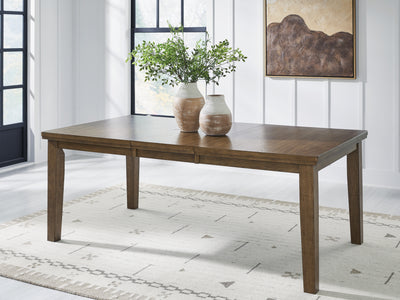 Evee Outdoor & More - Ashley Furniture - Urbinforte Dining Room - Dining Room Butterfly EXT TBL / Light Brown / 79"W x 42"D x 31"H - PCD592-35