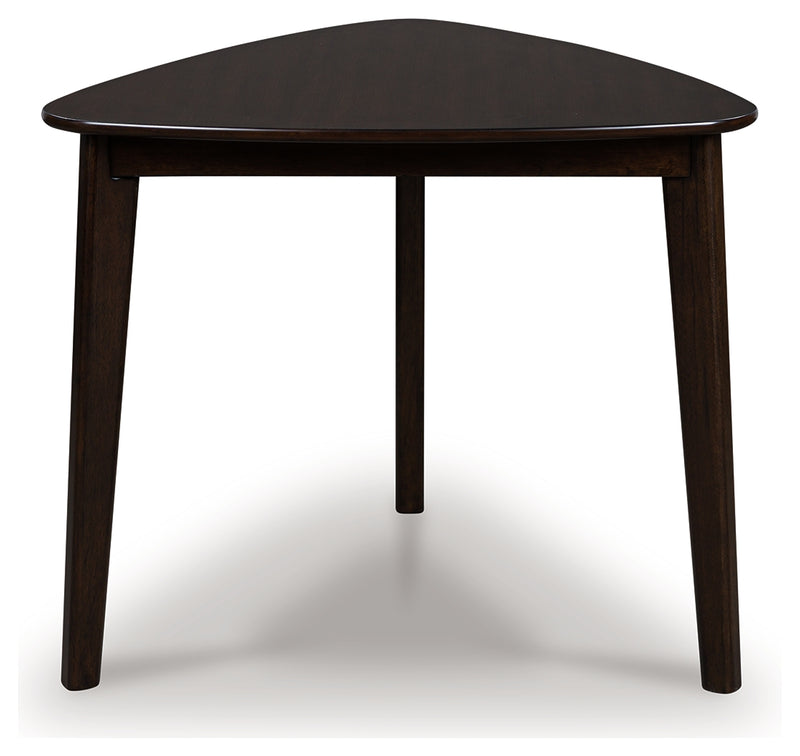 Evee Outdoor & More - Ashley Furniture - Mallenette Dining Table - Triangle Dining Room Table / Merlot - PCD607-16