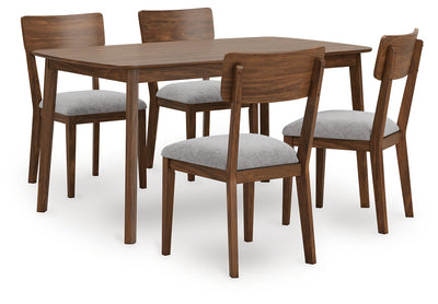 Evee Outdoor & More - Ashley Furniture - Tameride Dining Table and 4 Chairs (Set of 5) - Dining Room Table Set (5/CN) / Brown - PCD609-225