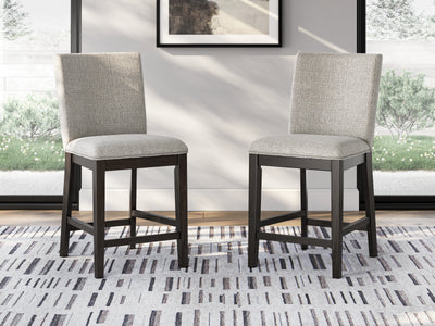 Evee Outdoor & More - Ashley Furniture - Neymorton Dining Room - Counter Height Barstool (Set of 2) / Dark Grayish Brown - D618-124X2