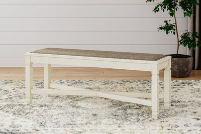 Evee Outdoor & More - Ashley Furniture - Bolanburg Dining Bench - Large UPH Dining Room Bench / Two-tone / 50"W x 15"D x 20"H - D647-00
