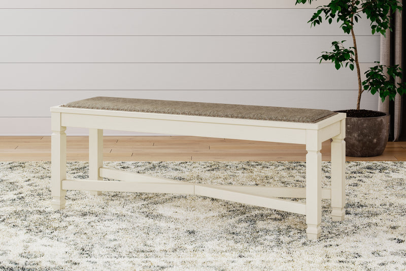 Evee Outdoor & More - Ashley Furniture - Bolanburg Dining Bench - Large UPH Dining Room Bench / Two-tone / 50"W x 15"D x 20"H - D647-00