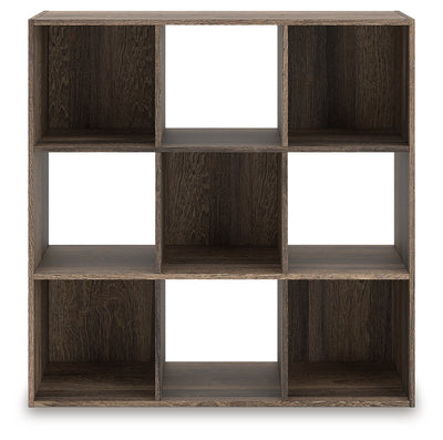 Evee Outdoor & More - Ashley Furniture - Shallifer Nine Cube Organizer - Nine Cube Organizer / Brown - EA1104-3X3