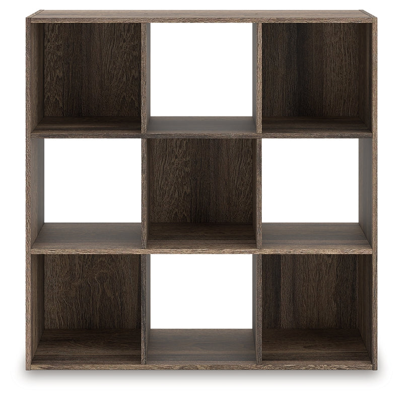Evee Outdoor & More - Ashley Furniture - Shallifer Nine Cube Organizer - Nine Cube Organizer / Brown - EA1104-3X3