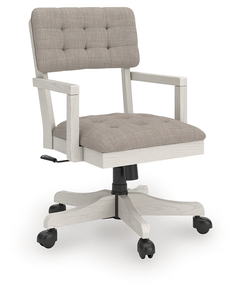 Evee Outdoor & More - Ashley Furniture - Robbinsdale Home Office Desk Chair - Home Office Desk Chair (1/CN) / Antique White - H742-01A