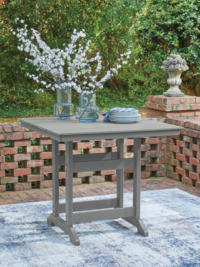 Evee Outdoor & More - Ashley Furniture - Sanctuary Beach Outdoor - Square Counter TBL w/UMB OPT - PCP227-632