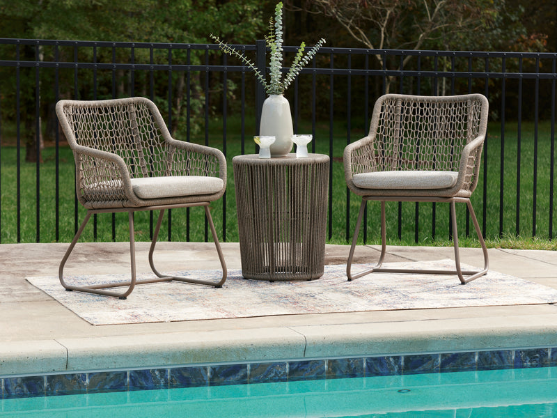 Evee Outdoor & More - Ashley Furniture - Majors Beach Outdoor - Chairs w/CUSH/Table Set (3/CN) - PCP321-050