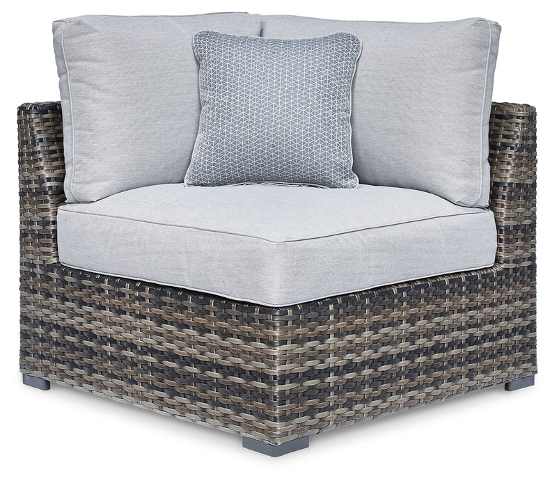 Evee Outdoor & More - Ashley Furniture - Harbor Court Outdoor - Ottoman with Cushion / Gray - P459-814
