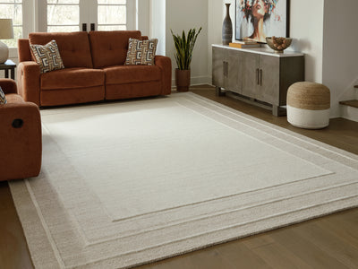 Evee Outdoor & More - Ashley Furniture - Teelgan Rug - Medium Rug / Ivory/Tan - R407312