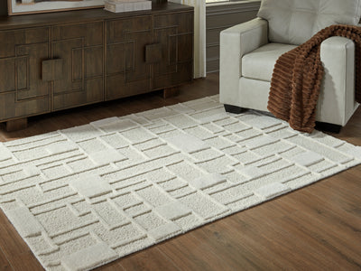 Evee Outdoor & More - Ashley Furniture - Empriss Rug - 5' x 7' Area Rug / Ivory - R407622
