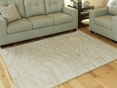 Evee Outdoor & More - Ashley Furniture - Jaseena Rug - 5' x 7' Area Rug / Beige/Tan - R407722