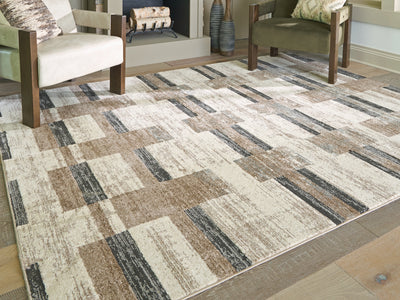 Evee Outdoor & More - Ashley Furniture - Alstone Rug - 5'3" x 7' Area Rug / Multi - R407732