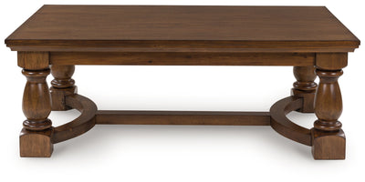 Evee Outdoor & More - Ashley Furniture - Sturlayne Coffee Table - Rectangular Cocktail Table / Brown - T609-1