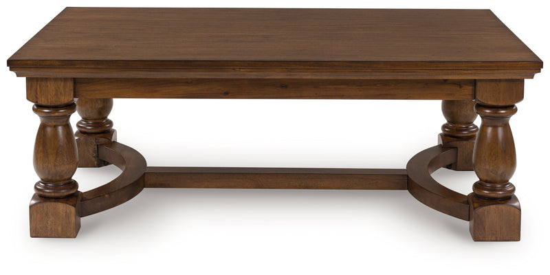Evee Outdoor & More - Ashley Furniture - Sturlayne Coffee Table - Rectangular Cocktail Table / Brown - T609-1