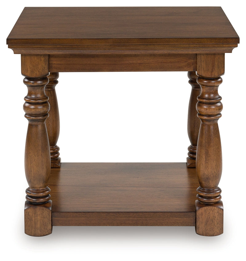 Evee Outdoor & More - Ashley Furniture - Sturlayne End Table - Rectangular End Table / Brown - T609-3