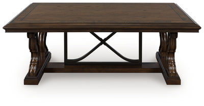 Evee Outdoor & More - Ashley Furniture - Maylee Coffee Table - Rectangular Cocktail Table / Dark Brown - T647-1