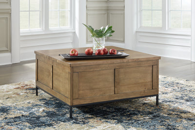 Evee Outdoor & More - Ashley Furniture - Torlanta Lift-Top Coffee Table - Lift Top Cocktail Table / Brown - T686-9