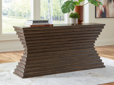 Evee Outdoor & More - Ashley Furniture - Hannodream Sofa Table - Sofa Table / Warm Brown - T821-4