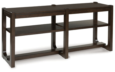 Evee Outdoor & More - Ashley Furniture - Breckington Sofa Table - Sofa Table / Dark Brown - T856-4