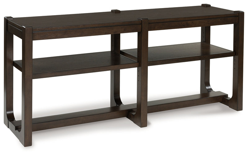 Evee Outdoor & More - Ashley Furniture - Breckington Sofa Table - Sofa Table / Dark Brown - T856-4
