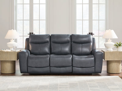 Evee Outdoor & More - Ashley Furniture - Next Move Living Room - PWR REC Sofa with ADJ Headrest / Admiral - PCU1210015