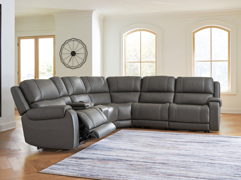 Evee Outdoor & More - Ashley Furniture - 5Z - Pittson Sectional - 6-Piece Power Reclining Sectional - PCU12600S5