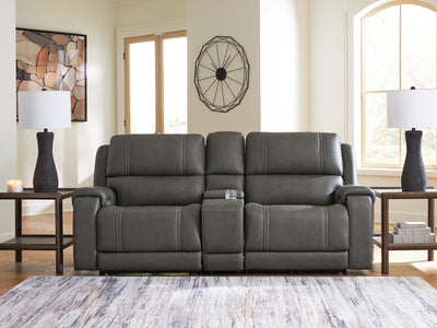 Evee Outdoor & More - Ashley Furniture - 5Z - Pittson Sectional - 3-Piece Power Reclining Sectional Loveseat with Console - PCU12600S2