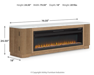 Camdill 80" TV Stand with Electric Fireplace